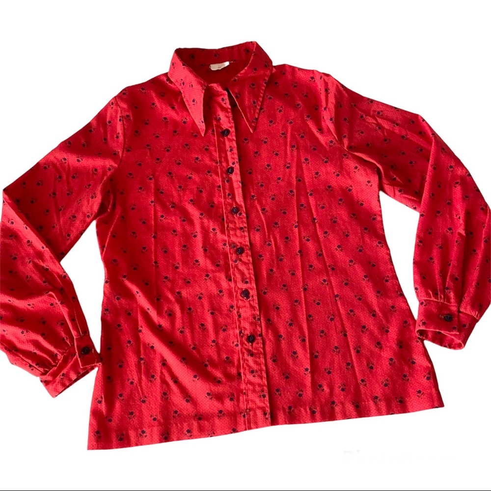 Vintage 70s Shirt, Size S/M
